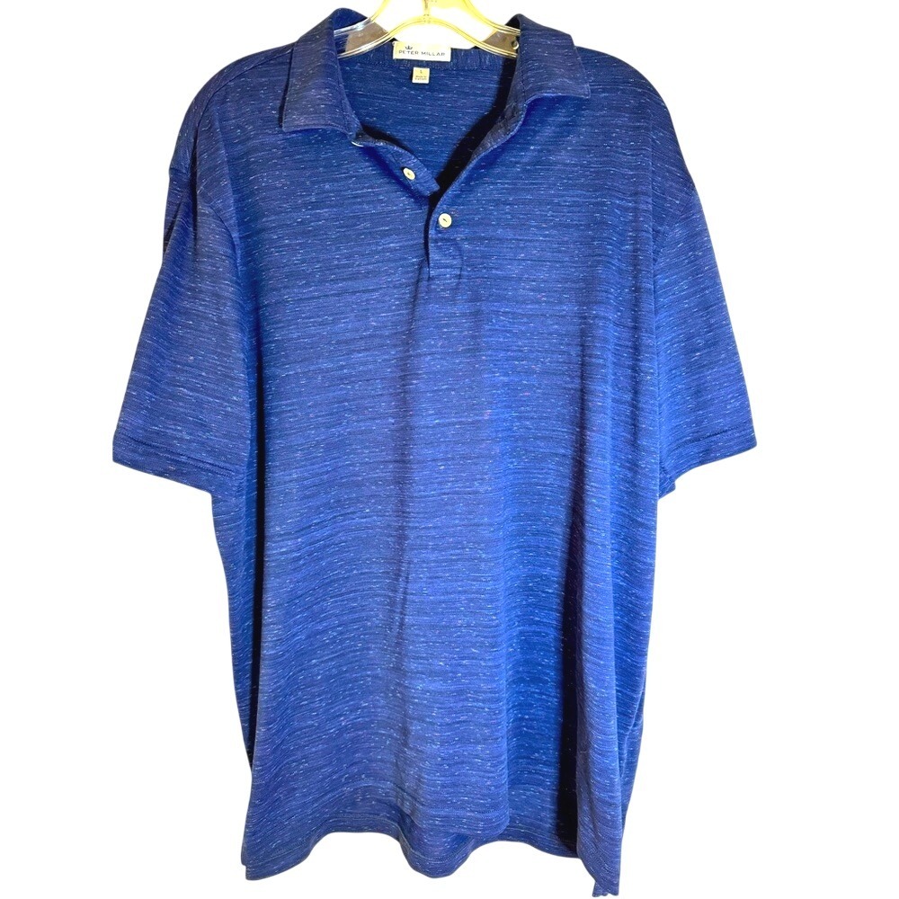 Peter‎ Millar Navy Blue Polo, Large